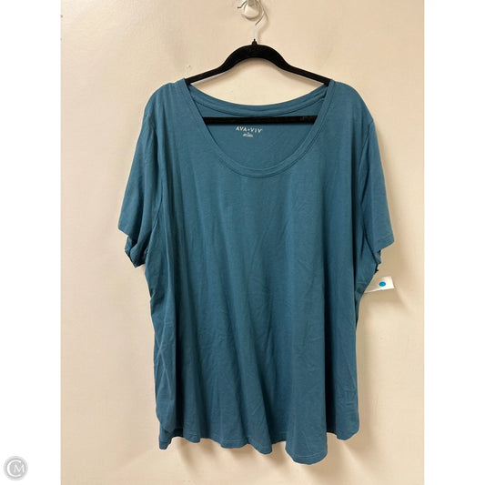 Top Short Sleeve By Ava & Viv In Blue, Size: 3x