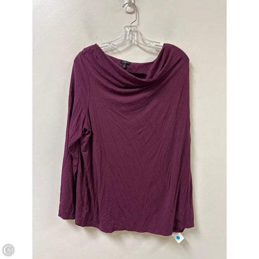 Top Long Sleeve By Talbots In Purple, Size: 2x