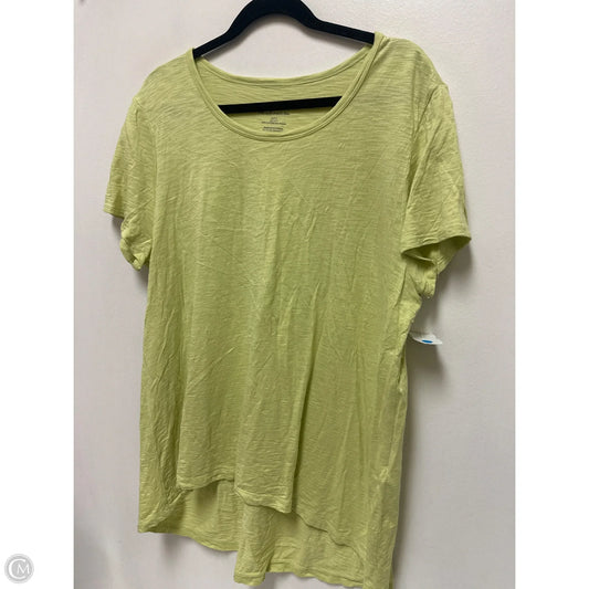 Top Short Sleeve By Chicos In Green, Size: 3x