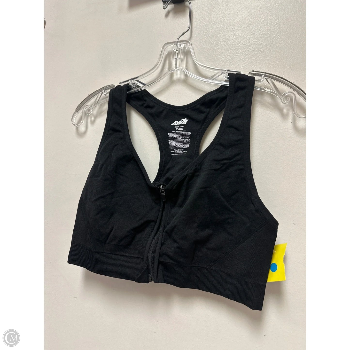 Athletic Bra By Avia In Black, Size: 3x