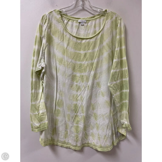 Top Long Sleeve By Pure Jill In Green, Size: 2x