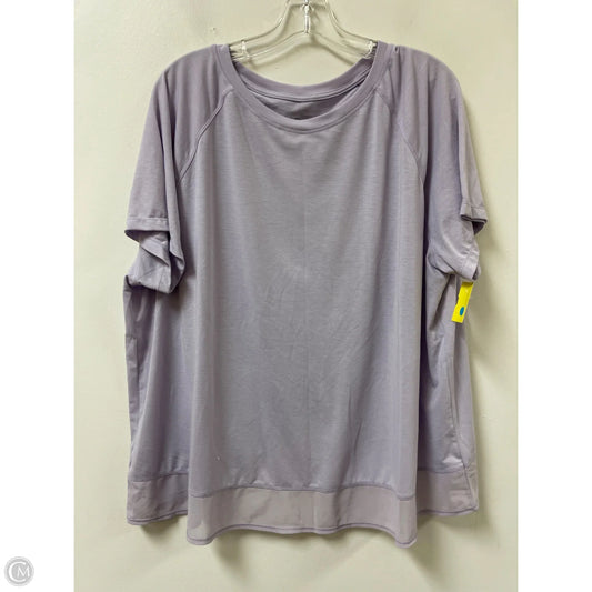 Top Short Sleeve By Avia In Purple, Size: 3x
