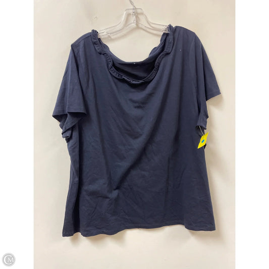 Top Short Sleeve By Talbots In Blue, Size: 3x