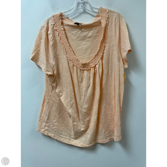 Top Short Sleeve By Talbots In Orange, Size: 2x