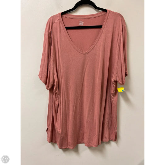Top Short Sleeve By Jockey In Pink, Size: 3x