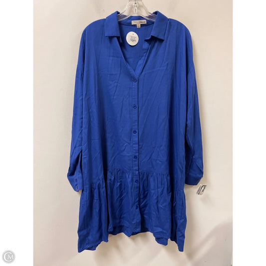 Tunic Long Sleeve By Clothes Mentor In Blue, Size: L