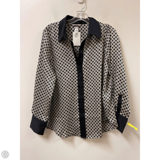 Blouse Long Sleeve By H&m In Black, Size: M