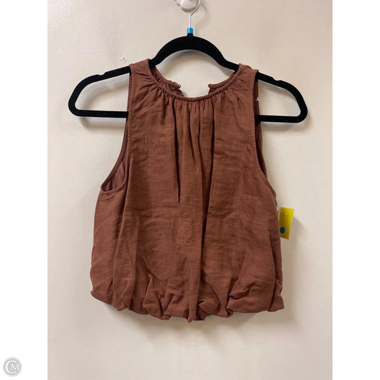 Top Sleeveless By Anthropologie In Brown, Size: S