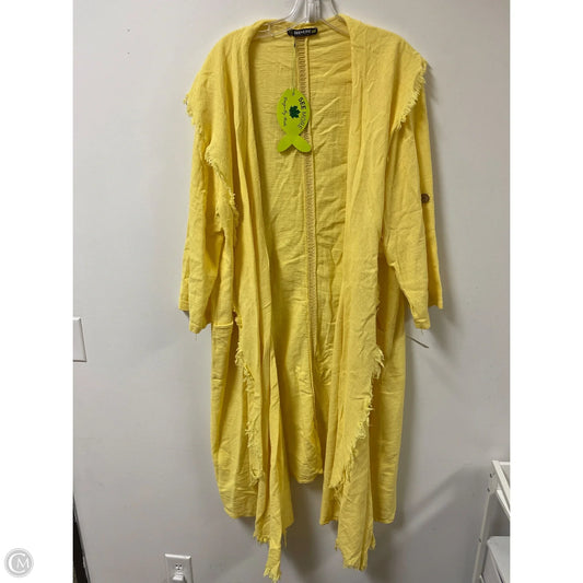 Sweater Cardigan By Clothes Mentor In Yellow, Size: 1x