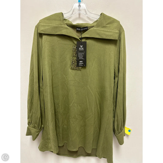 Top Long Sleeve By Clothes Mentor In Green, Size: L
