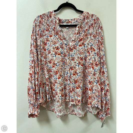 Top Long Sleeve By Time And Tru In Multi-colored, Size: Xl