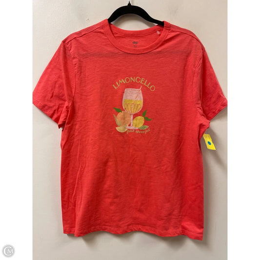 Top Short Sleeve By Dip In Orange, Size: Xl