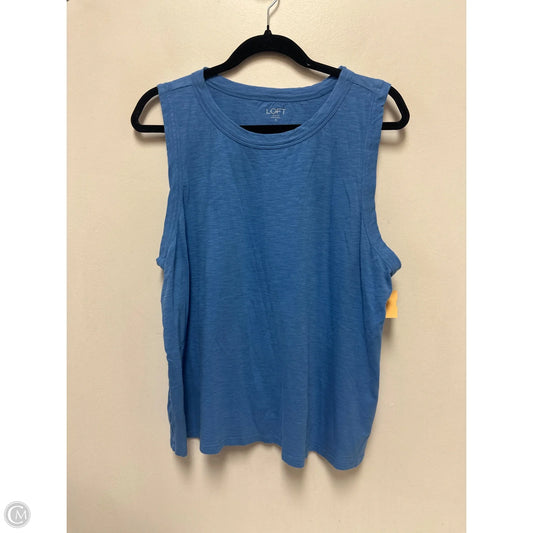 Top Sleeveless By Loft In Blue, Size: Xl
