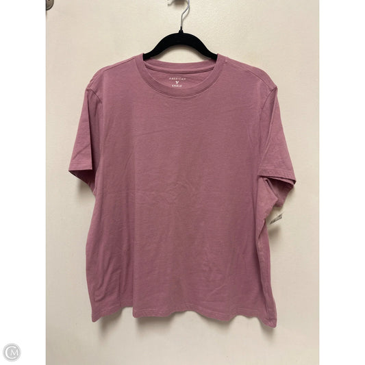 Top Short Sleeve By American Eagle In Purple, Size: Xl