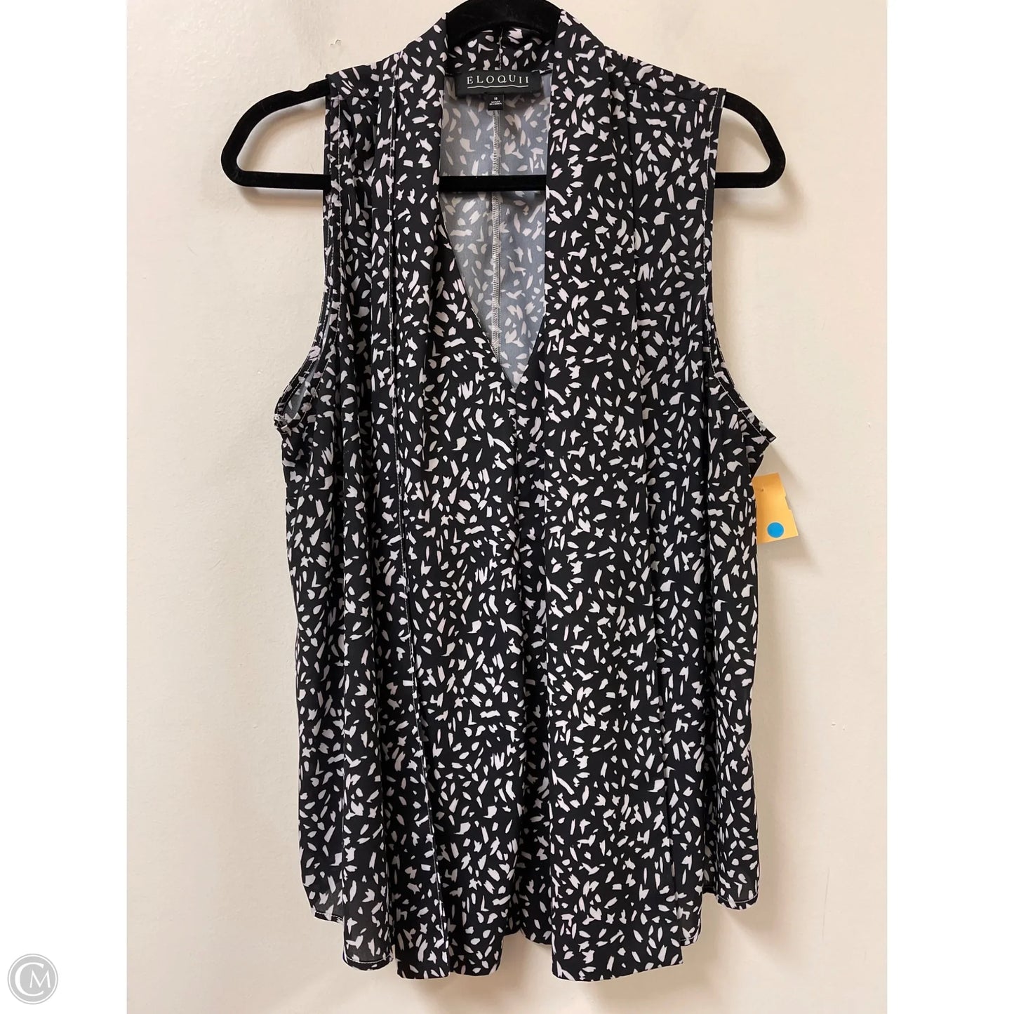 Top Sleeveless By Eloquii In Black & White, Size: 1x