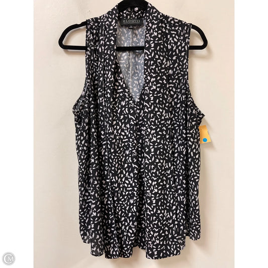 Top Sleeveless By Eloquii In Black & White, Size: 1x