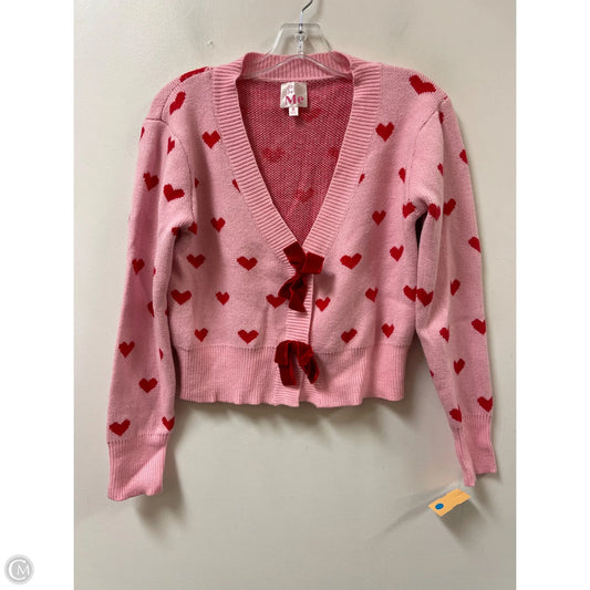 Sweater Cardigan By Clothes Mentor In Pink, Size: S