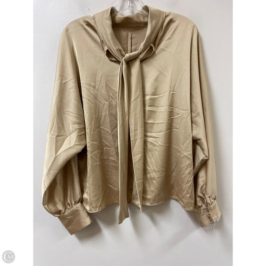 Top Long Sleeve By White House Black Market In Gold, Size: S
