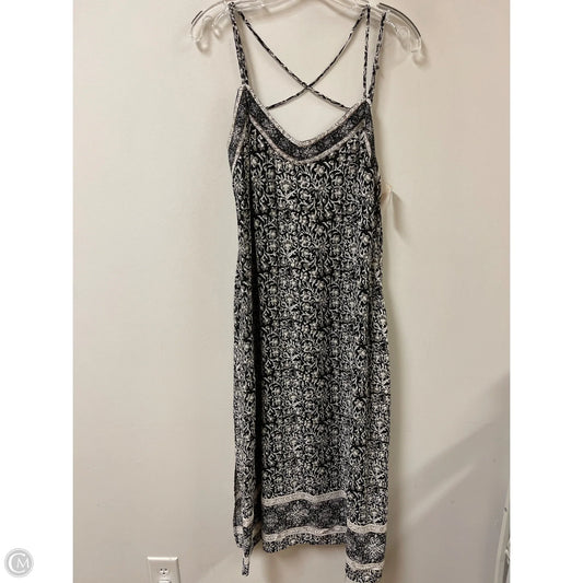 Dress Casual Midi By Gap In Black & Cream, Size: L