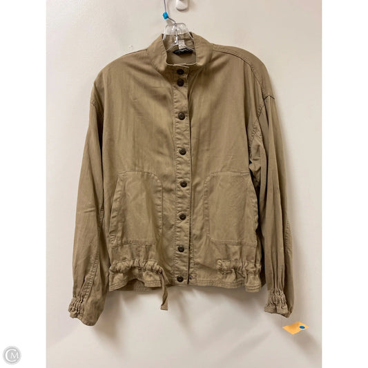 Jacket Shirt By Supplies In Tan, Size: S