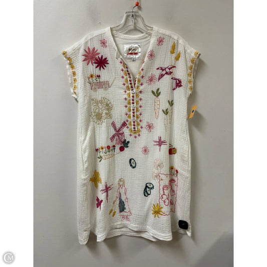 Dress Casual Midi By Johnny Was In Cream, Size: Xs