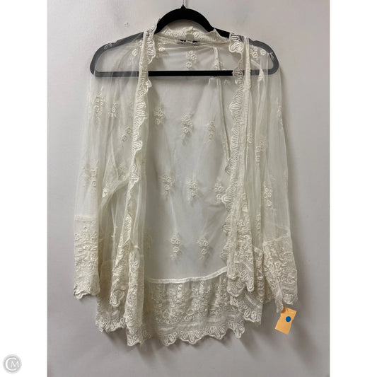 Sweater Cardigan By American Eagle In Cream, Size: M