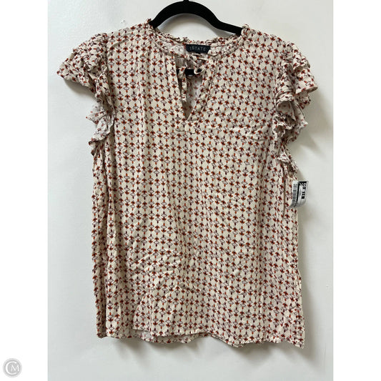Top Short Sleeve By 1.state In Cream, Size: L