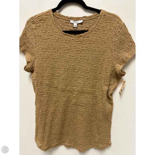 Top Short Sleeve By Chicos In Brown, Size: L
