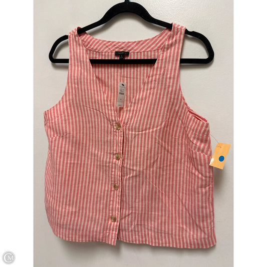 Top Sleeveless By Talbots In Striped Pattern, Size: M
