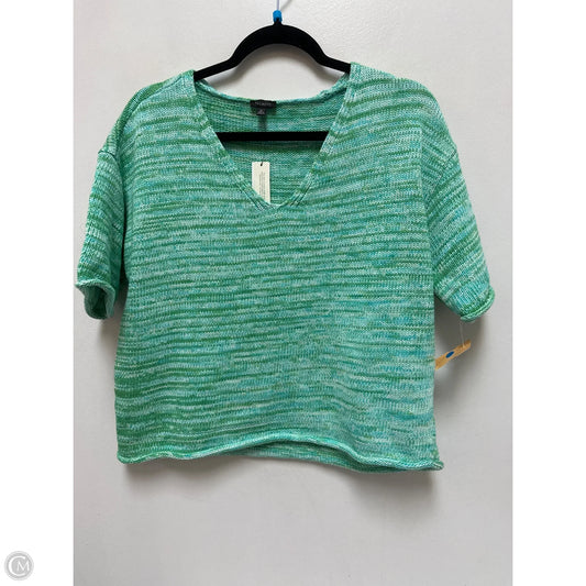 Sweater Short Sleeve By Talbots In Green, Size: M