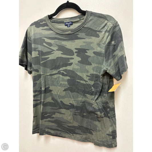Top Short Sleeve By Splendid In Camouflage Print, Size: S