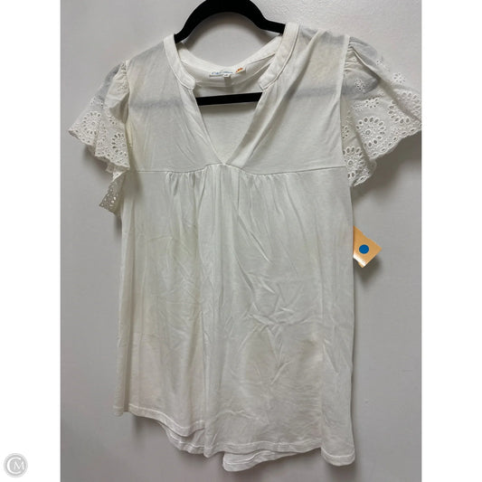 Top Short Sleeve By C And C In Cream, Size: S