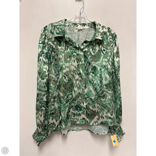Blouse Long Sleeve By Jodifl In Green, Size: S