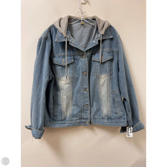 Jacket Denim By Clothes Mentor In Blue, Size: 2x