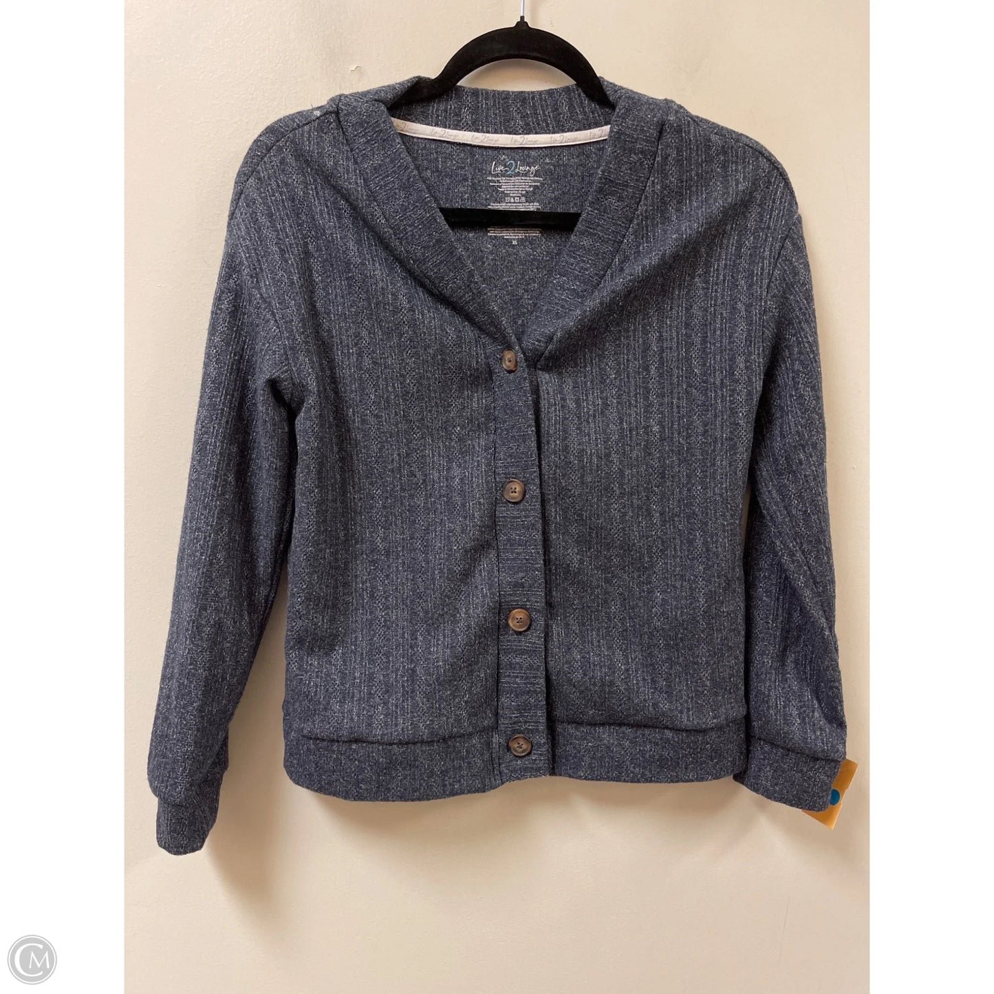 Sweater Cardigan By Clothes Mentor In Navy, Size: Xs