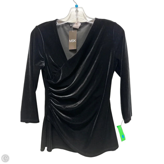Top Long Sleeve By Msk In Black, Size: S