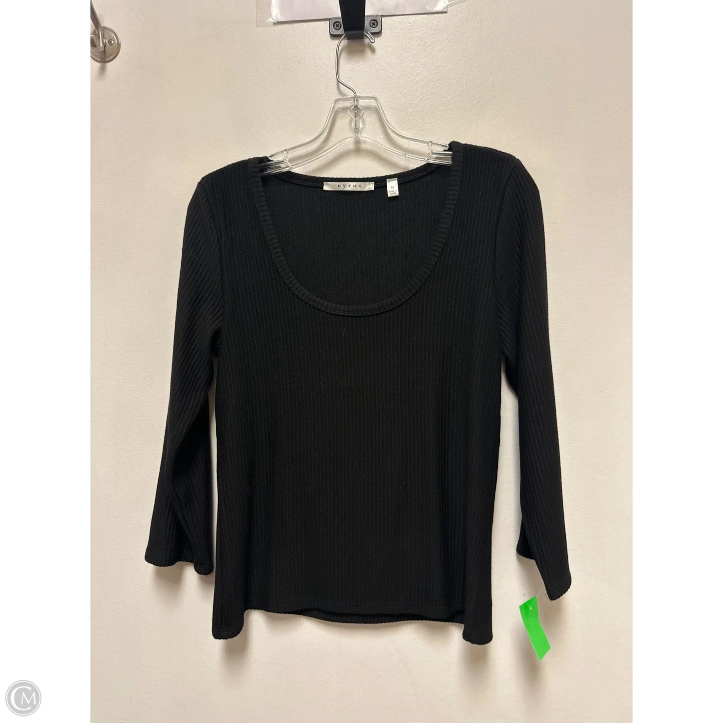Top Long Sleeve By Cyrus In Black, Size: M