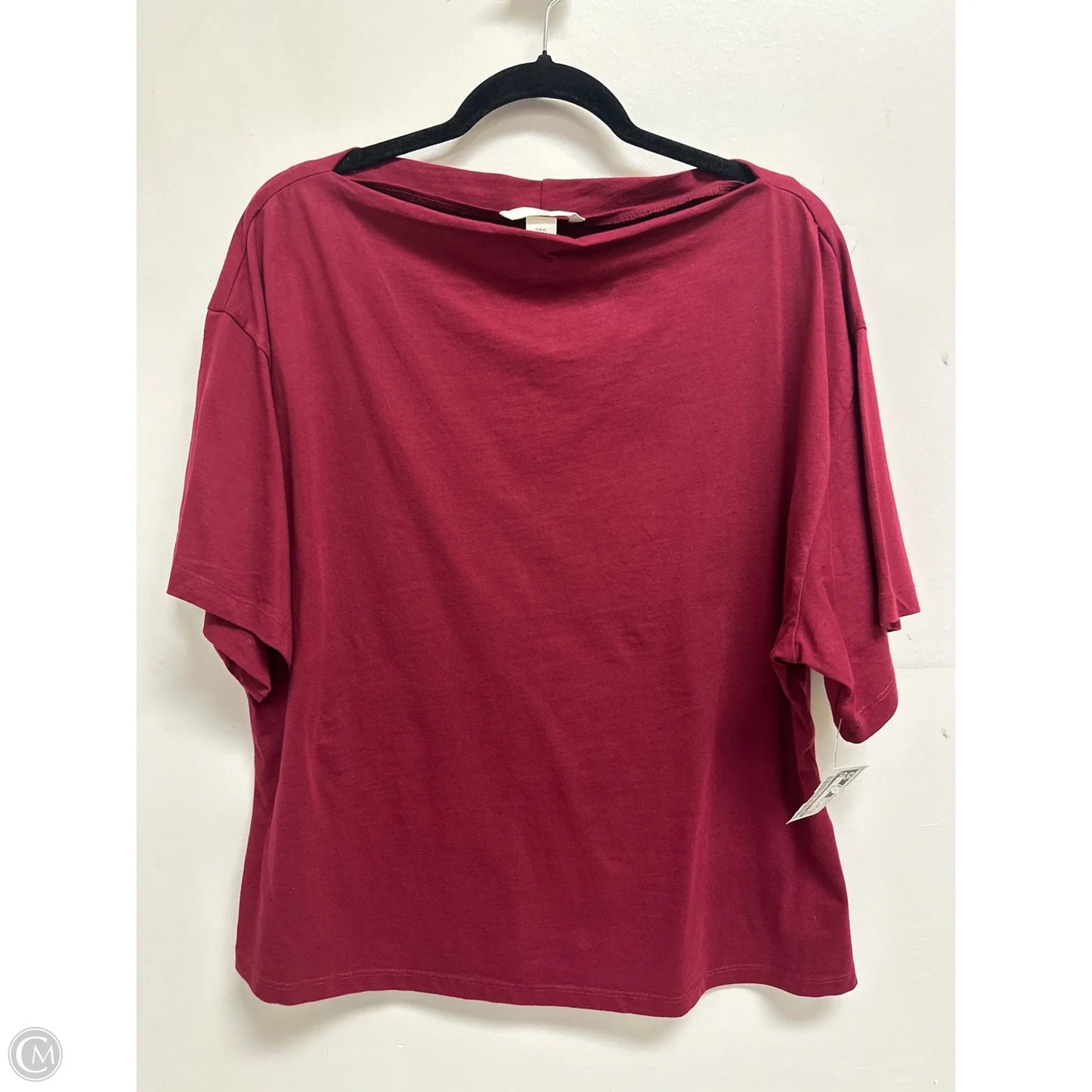 Top Short Sleeve By H&m In Red, Size: Xl