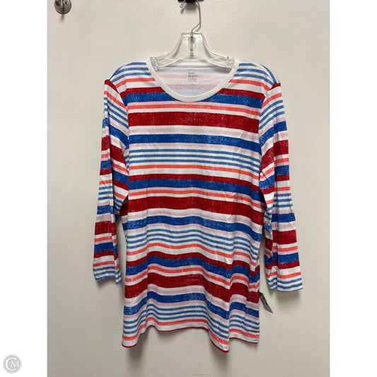 Top Long Sleeve By Kim Rogers In Multi-colored, Size: L