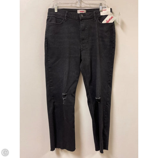 Jeans Straight By Wrangler In Black, Size: 14