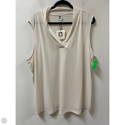 Top Sleeveless By Anne Klein In Cream, Size: 3x