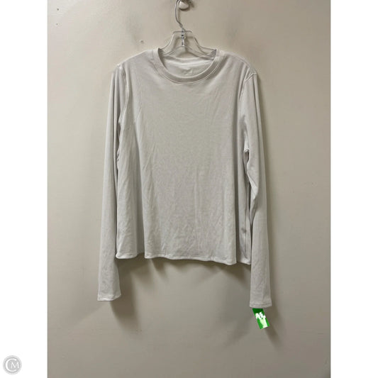 Athletic Top Long Sleeve Collar By Avia In White, Size: 3x