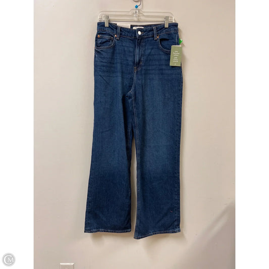 Jeans Straight By H&m In Black Denim, Size: 10