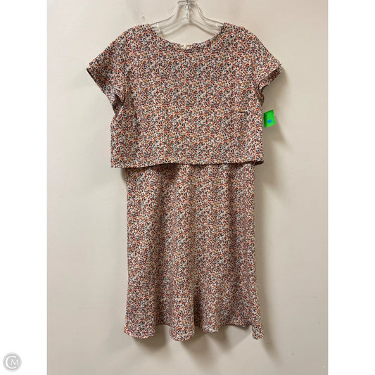 Dress Casual Midi By Roolee In Floral Print, Size: L