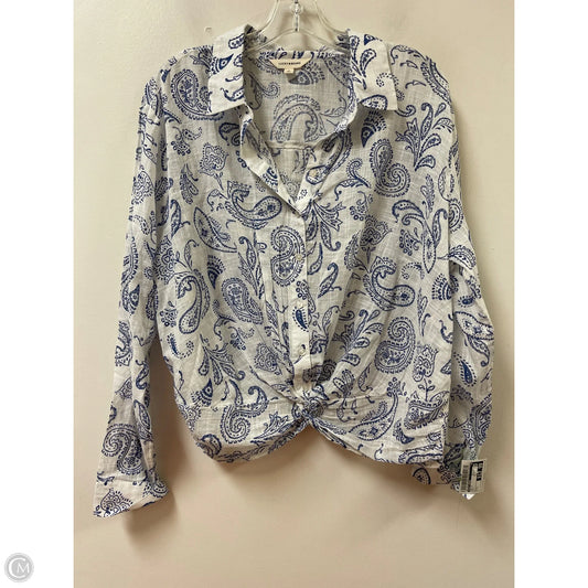 Top Long Sleeve By Lucky Brand In Blue, Size: L
