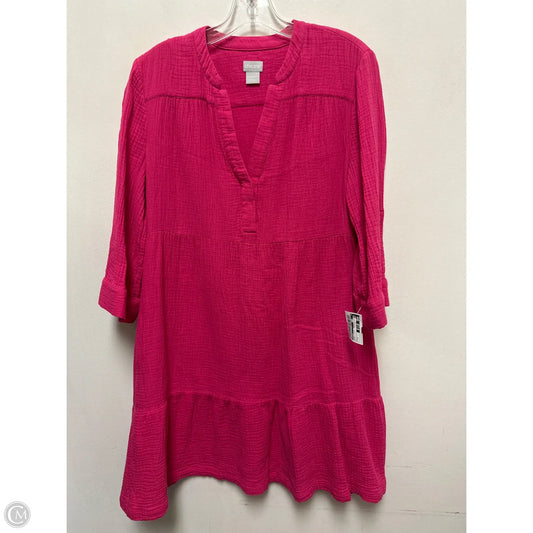 Dress Casual Maxi By Chicos In Pink, Size: M