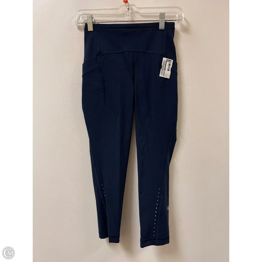 Athletic Capris By Lululemon In Navy, Size: 4