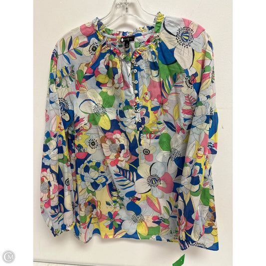 Top Long Sleeve By Talbots In Multi-colored, Size: M