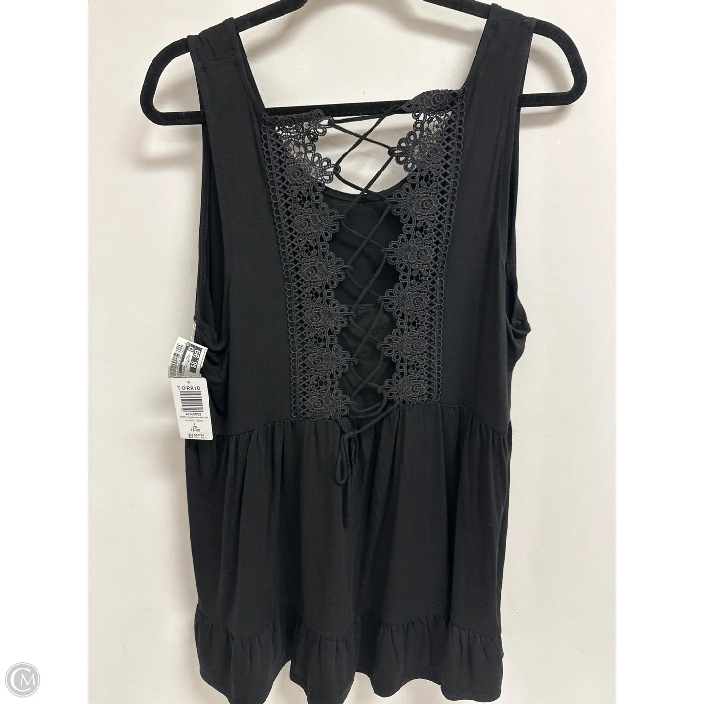 Top Sleeveless By Torrid In Black, Size: 2x