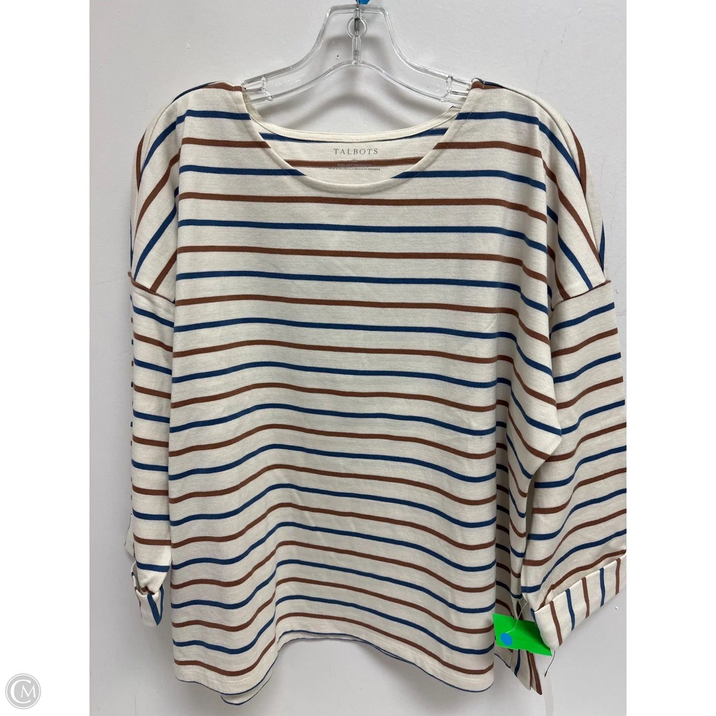 Top Long Sleeve By Talbots In Cream, Size: Xl